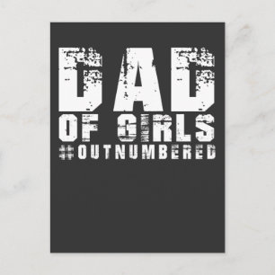 Carte Postale Citation du père des filles amusant papa et mari