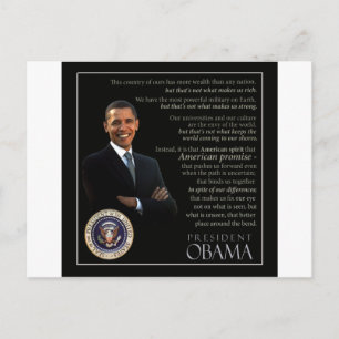 Carte Postale Citation du président Obama