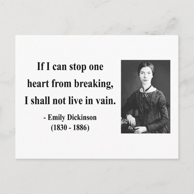 Carte Postale Citation Emily Dickinson 6b (Devant)