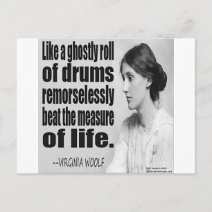 Carte Postale Citation fantomatique de Virginia Woolf