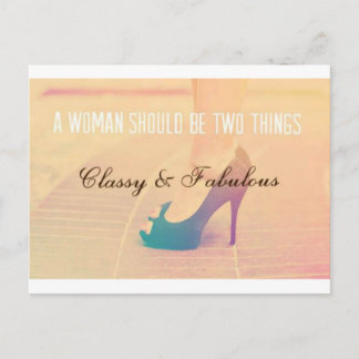 Carte Postale Citation Femme - Classé & Fabuleux