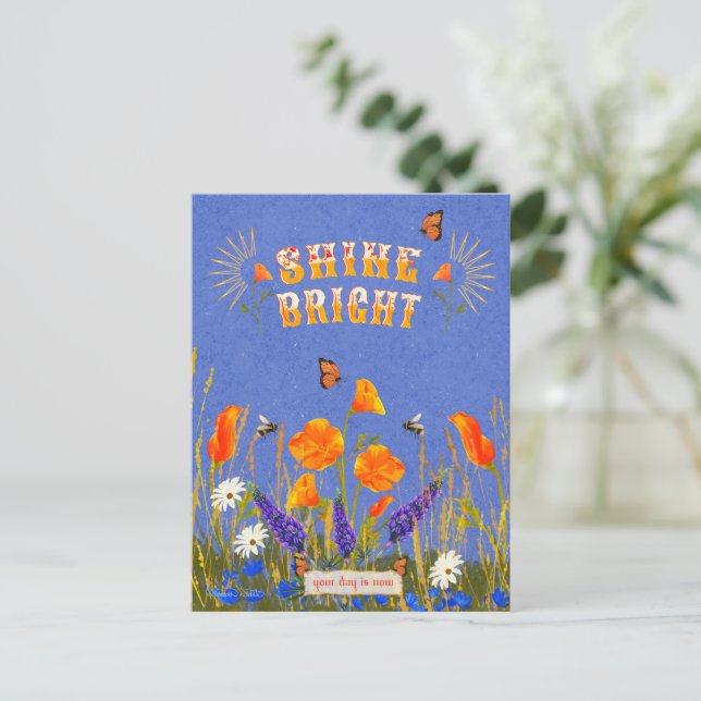 Carte Postale Citation Fleur sauvage Inspiration (Debout devant)