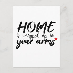 Carte postale Citation 'Home Is'