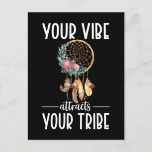 Carte Postale Citation Inspirante Attrape-Rêves de Tribu
