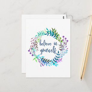 Carte Postale Citation Inspirante "Croyez En Vous-Même"