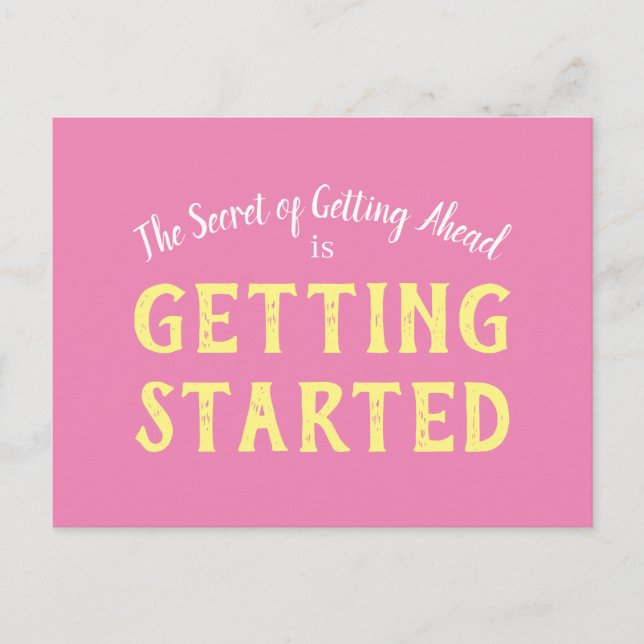 Carte Postale Citation Inspirante de Motivation pour le Succès (Devant)
