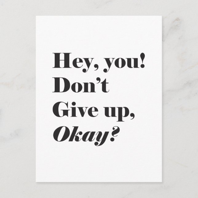 Carte Postale Citation inspirante et encourageante (Devant)