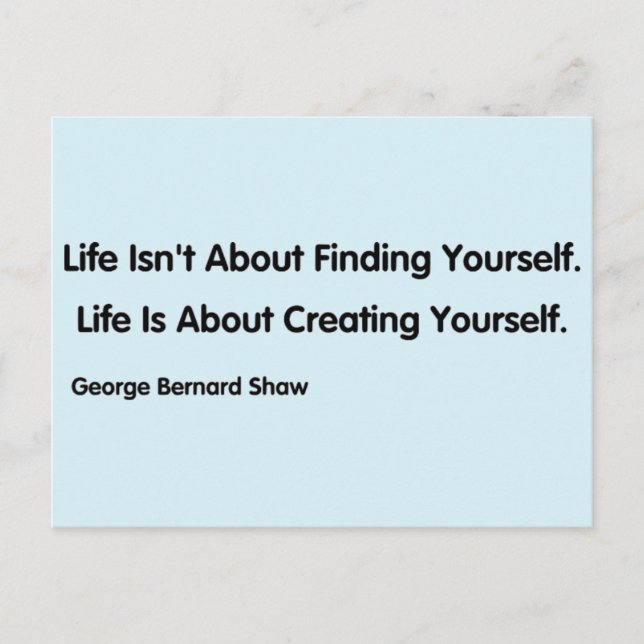 Carte Postale Citation inspirante - George Bernard Shaw (Devant)