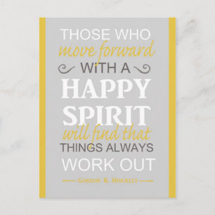 Carte Postale citation inspirante gordon b hinckley lds