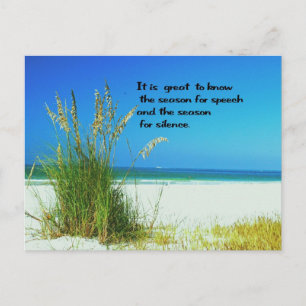 Carte Postale Citation inspirante Les sons du silence