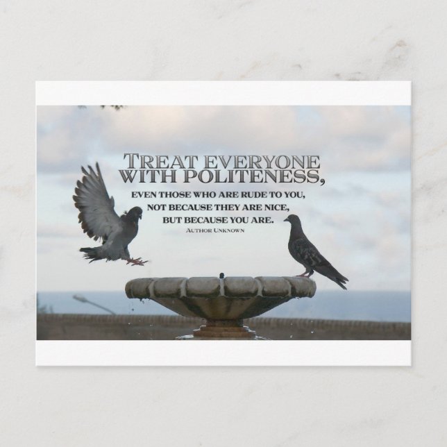Carte Postale Citation inspirante — Politesse (Devant)