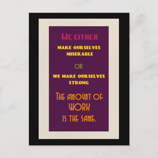 Carte Postale Citation inspirante positive sur la vie (Devant)