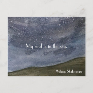 Carte Postale Citation Inspiration de Shakespeare