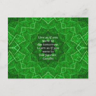 Carte Postale Citation Inspirationnelle De Gandhi Sur L'Apprenti