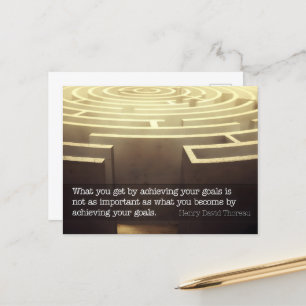 Carte Postale Citation Inspirationnelle de Henry David Thoreau "