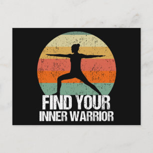 Carte Postale Citation Inspirationnelle du guerrier du Yoga Suns