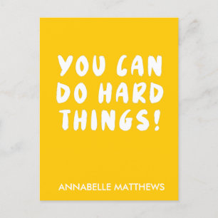 Carte Postale Citation Inspirationnelle Jaune Positive 