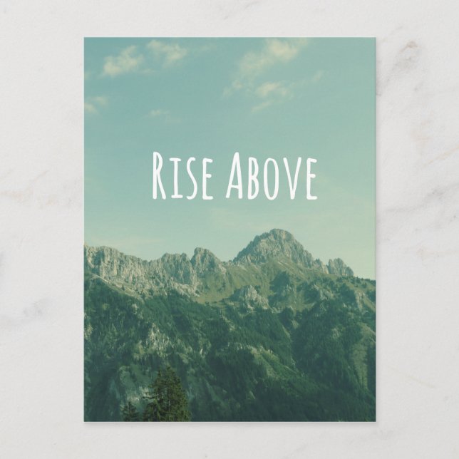 Carte Postale Citation Inspirationnelle : Monter en haut (Devant)