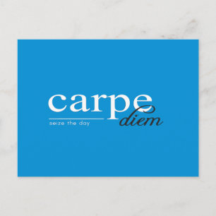 Carte Postale Citation Inspirationnelle Motivationnelle Bleue