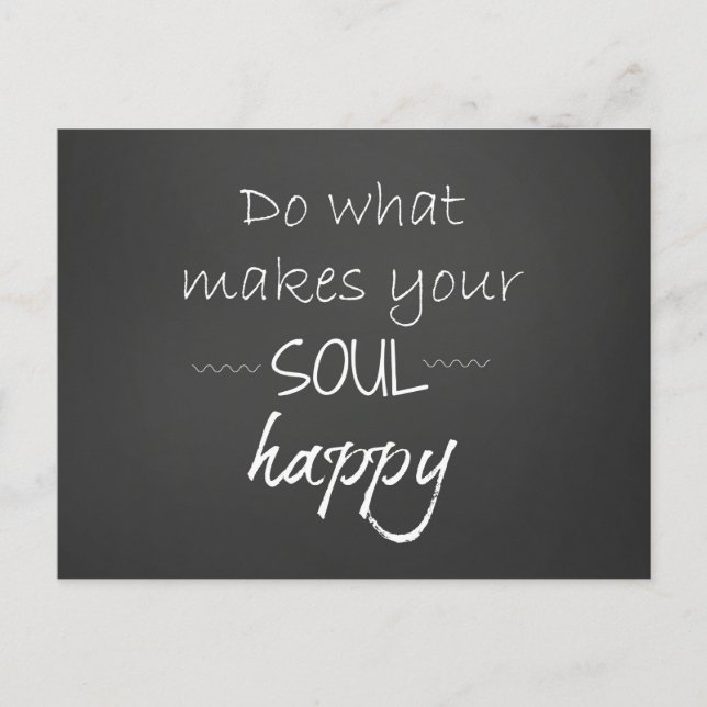 Carte Postale Citation Inspirationnelle : Soul Happy (Devant)