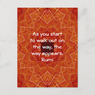 Carte Postale Citation inspirée de Rumi Parler de foi