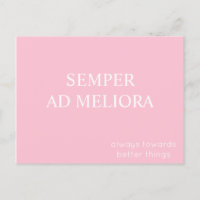 Citation latine Semper Ad Meliora Rose