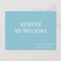 Citation latine Semper Ad Meliora Turquoise