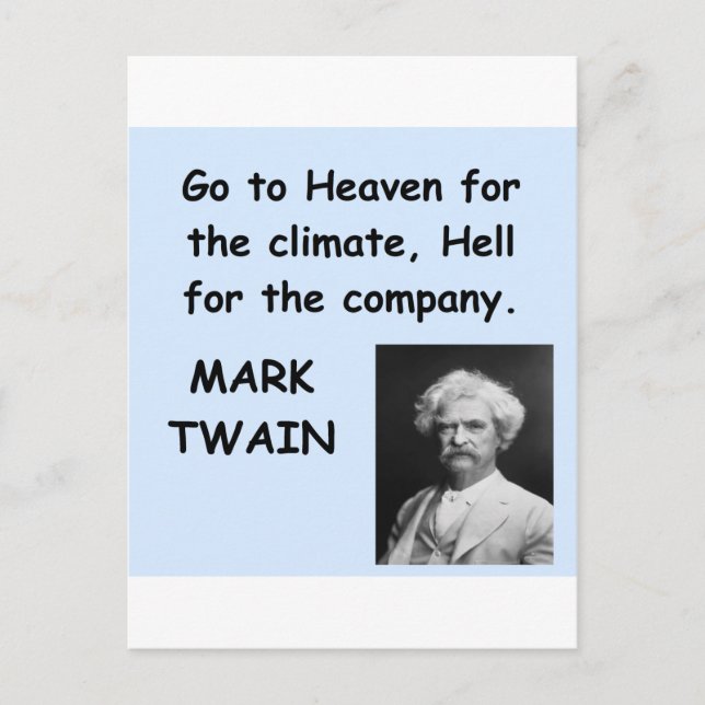 Carte Postale Citation Mark Twain (Devant)