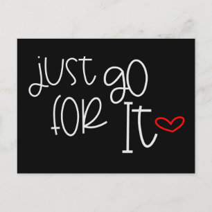 Carte Postale Citation Motivante Allez-y Tendance Typographie