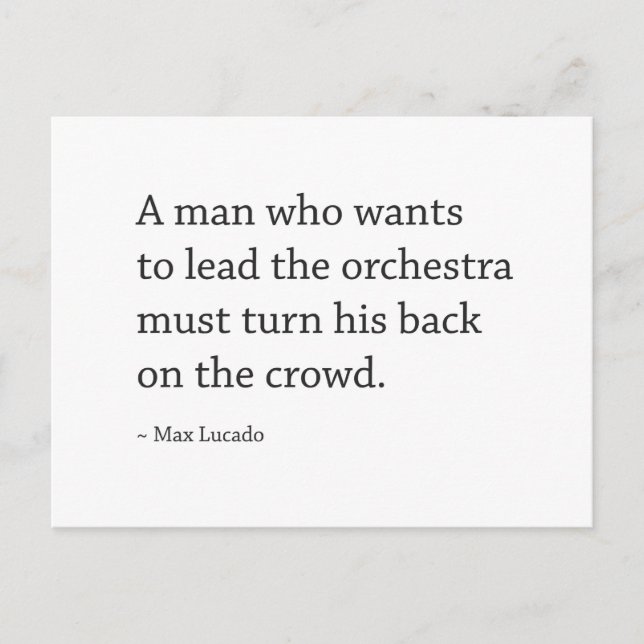 Carte postale Citation Motivation blanche et noire (Devant)