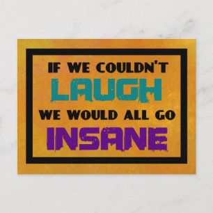 Carte Postale Citation motivationnelle inspirante sur le rire