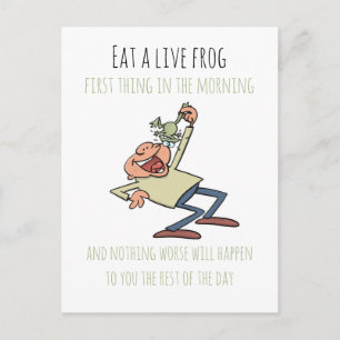 Carte Postale Citation Motivationnelle Mangez Une Grenouille Liv