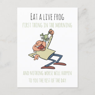 Carte Postale Citation Motivationnelle Mangez Une Grenouille Liv