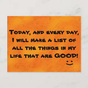 Carte Postale Citation Motivationnelle mignonne Imprimer Orange