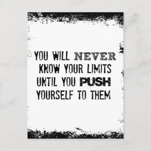 Carte Postale Citation motivationnelle : Ne jamais connaître vos