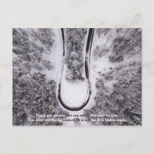 Carte Postale Citation Motivationnelle "Travel That Road for You