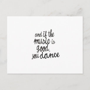 Carte postale Citation musique et danse