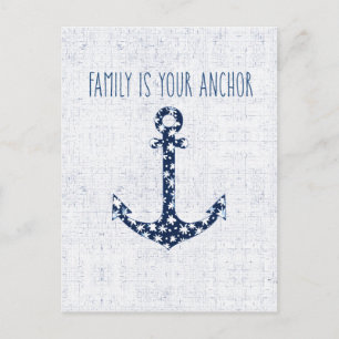 Carte Postale Citation Nautique   La famille est votre Ancre