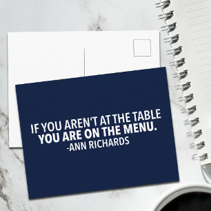 Carte Postale Citation politique motivationnelle de Ann Richards