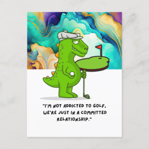 Carte Postale Citation pour golfeur