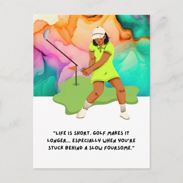 Carte Postale Citation pour golfeur (Devant)