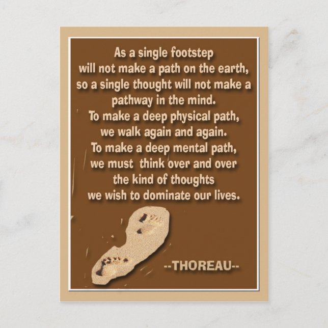 Carte Postale Citation provocante de Thoreau (Devant)