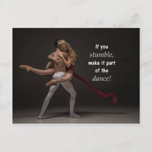 Carte Postale Citation Romantique Inspiration Ballet Couple