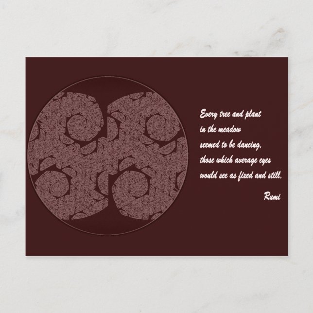 Carte postale Citation Rumi. Conception de l'arbre (Devant)