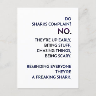 Carte Postale Citation "Shark Mindset"