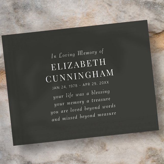 Carte Postale Citation simple et moderne de mémorial en souvenir (Créateur téléchargé)