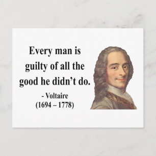 Carte Postale Citation Voltaire 9b