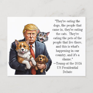 Carte Postale Citations amusantes de Donald Trump   Débat 2024