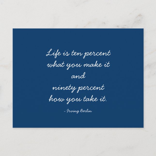 Carte Postale Citations - Conseils et observations - Vie (Devant)