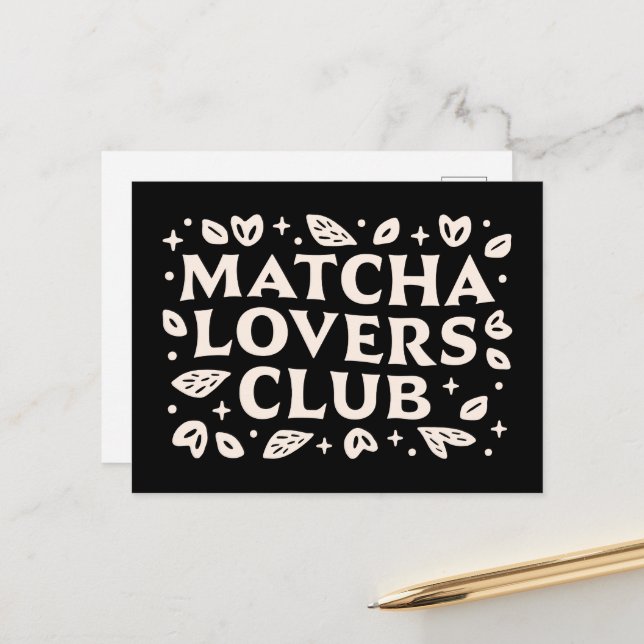 Carte Postale Citations d'amant Matcha (Devant/Arrière en situation)